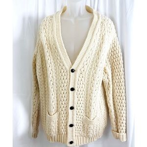 Irish Wool Cardigan Sweater